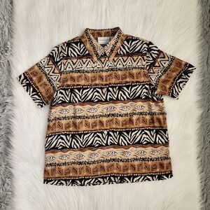 Vintage Alfred Dunner Petite Striped Zebra Print Top